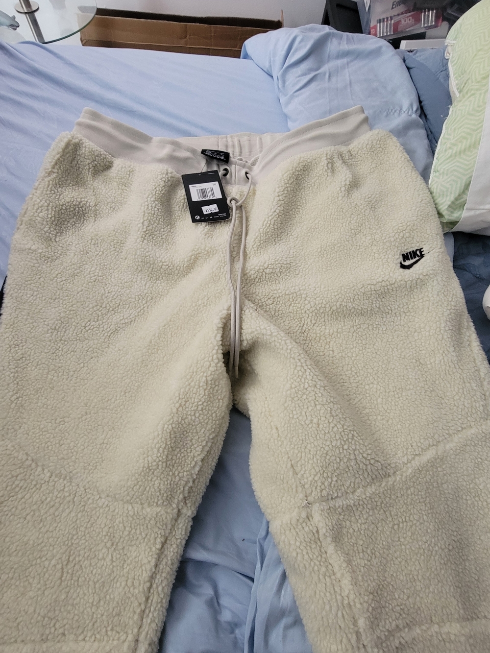 Nike Cream Sherpa Joggers - Men's Cozy Fleece Pants